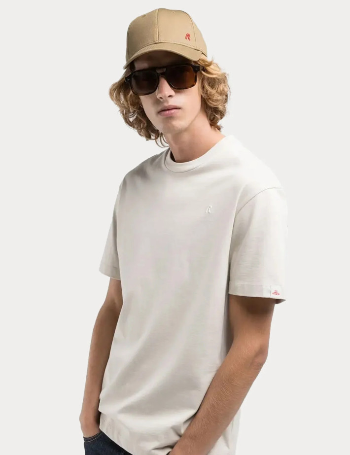 REPLAY T-Shirt Homme Manches Courtes Relaxed Beige - 3