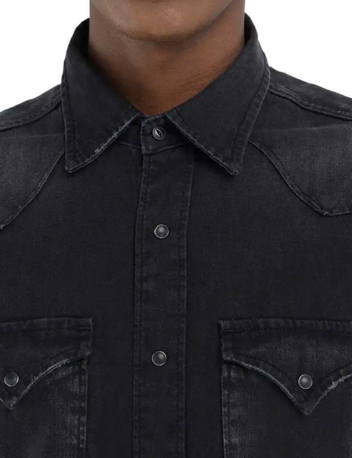 REPLAY Chemise en Jean Homme Noire - 4