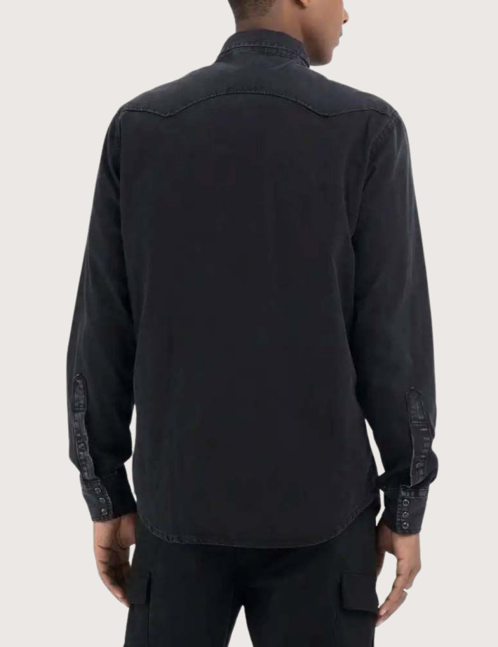 REPLAY Chemise en Jean Homme Noire - 6