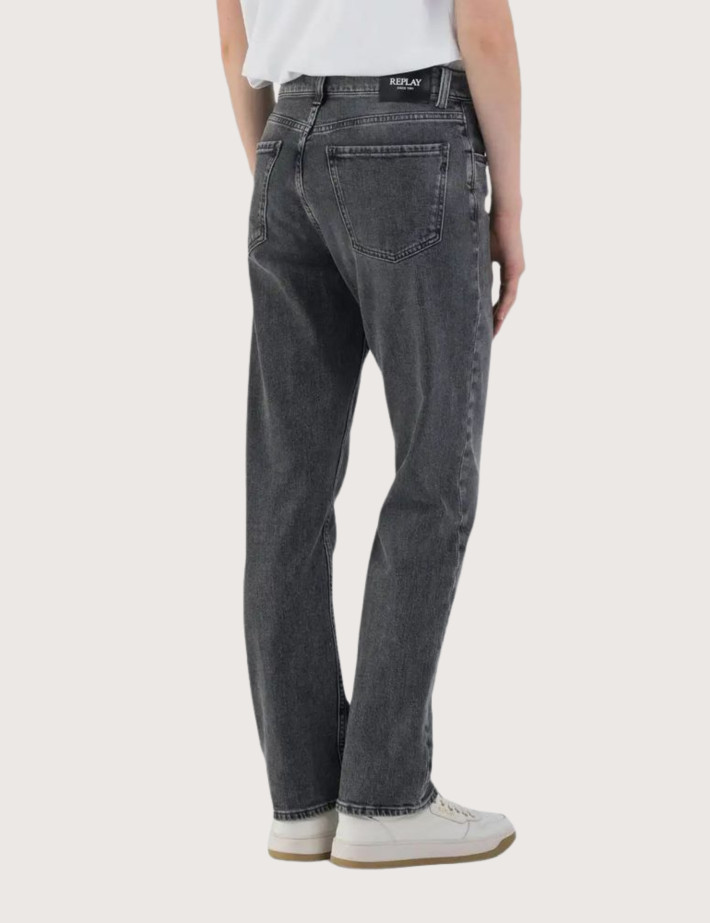 REPLAY Jean Femme Taille Haute Maijke Gris - 5