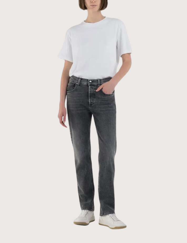 REPLAY Jean Femme Taille Haute Maijke Gris - 4