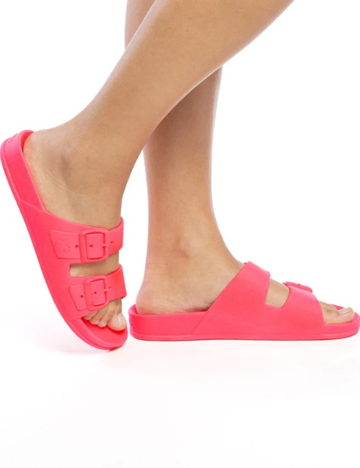 CACATOES Sandales Femme Neon Rose Fluo - 6