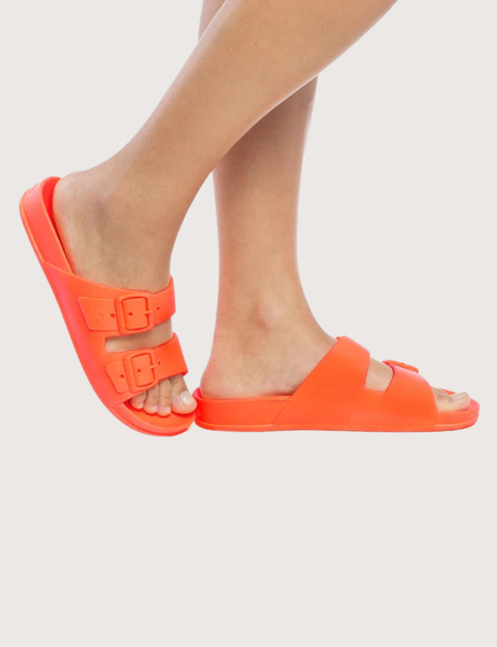 CACATOES Sandales Femme Bahia Orange Fluo - 8