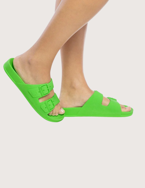 CACATOES Sandales Homme Bahia Vert Fluo - 5