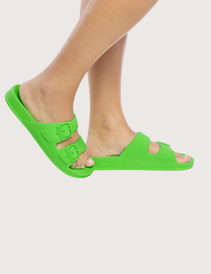 CACATOES Sandales Homme Bahia Vert Fluo - 5