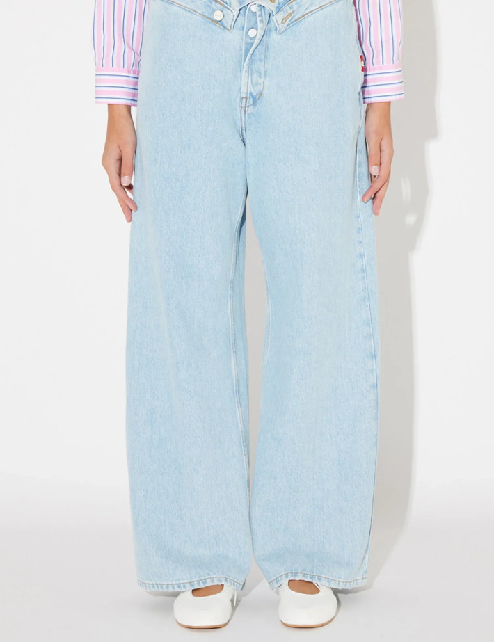 Amish Jean Large Femme Délavé - 4