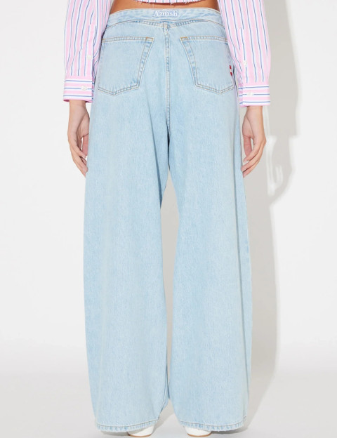 Amish Jean Large Femme Délavé - 6