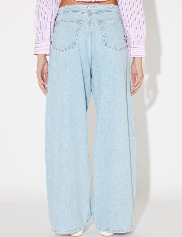 Amish Jean Large Femme Délavé - 6
