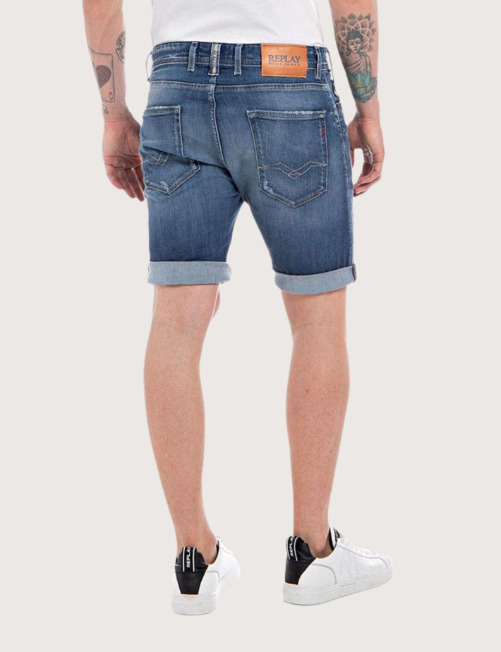 REPLAY Short en Jean Homme Bleu Moyen 434 - 5