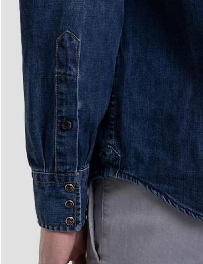REPLAY Chemise Homme Denim Dark Blue - 5