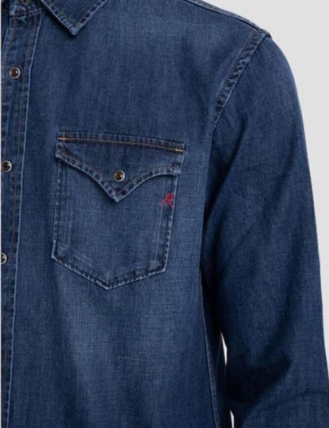 REPLAY Chemise Homme Denim Dark Blue - 6