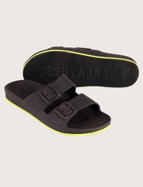 CACATOES Sandales Adulte Brasilia Noir Jaune Fluo - 5