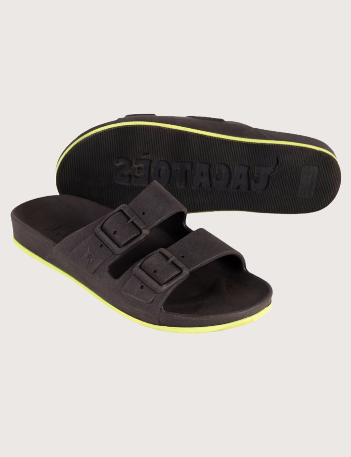 CACATOES Sandales Adulte Brasilia Noir Jaune Fluo - 5