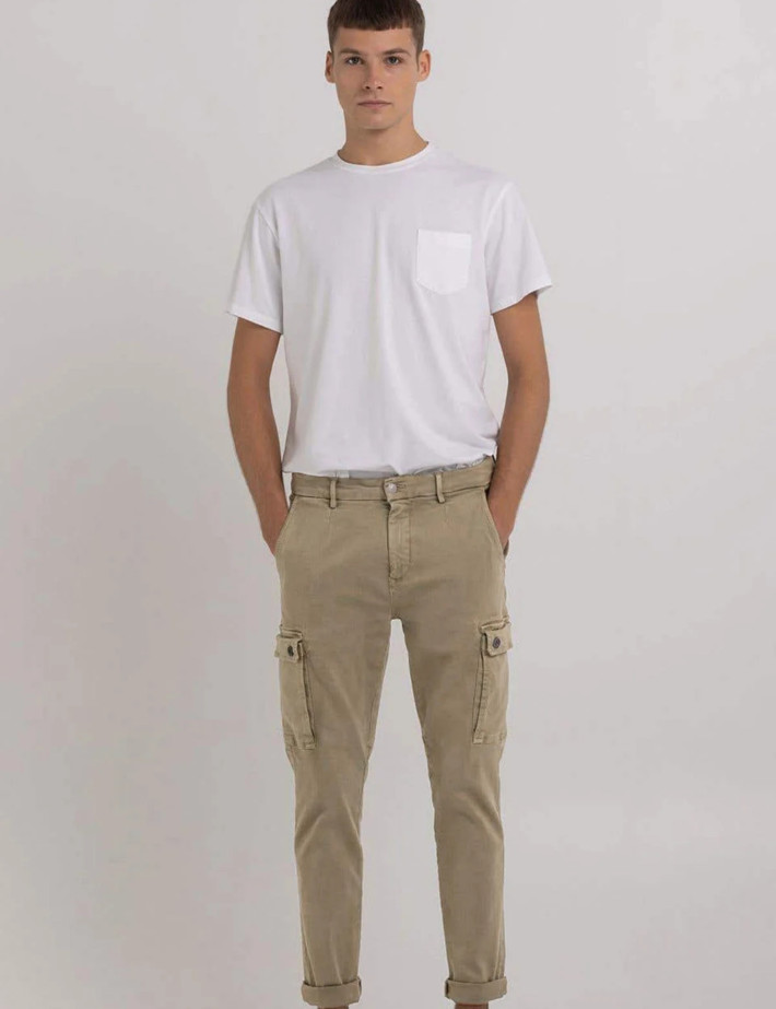 REPLAY Pantalon Cargo Homme Jaan Sand 020 - 2