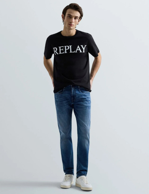 REPLAY Jean Anbass Slim Bleu Denim - 4