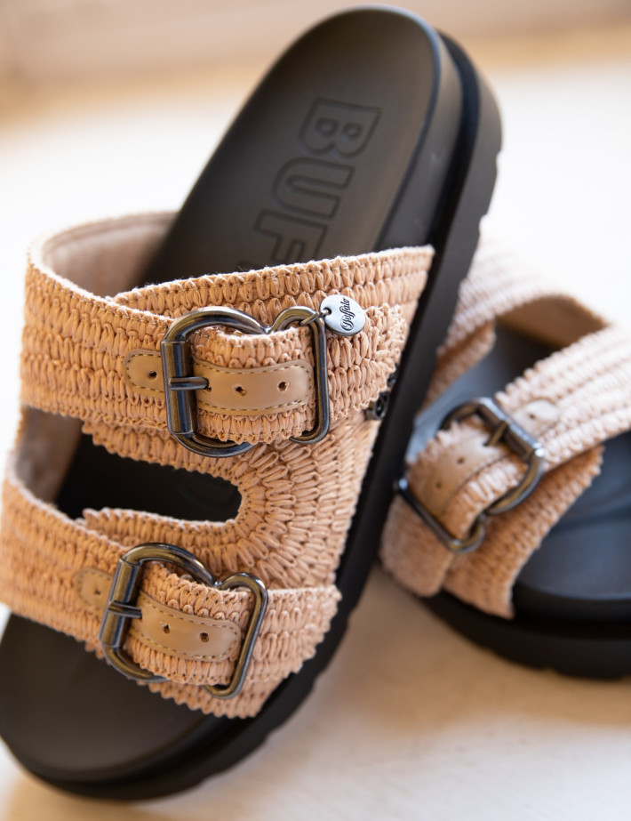 BUFFALO Sandales Femme Double Bride Raya Ari BO Beige - 7