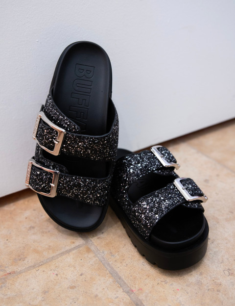 BUFFALO Sandales Femme Double Bride Raya Ari Glam Noir - 6