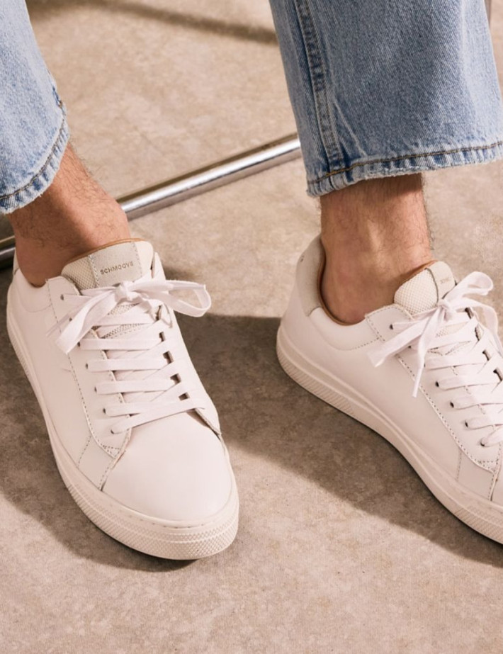 SCHMOOVE Baskets Homme Sparkle Nappa Suede Blanc - 2
