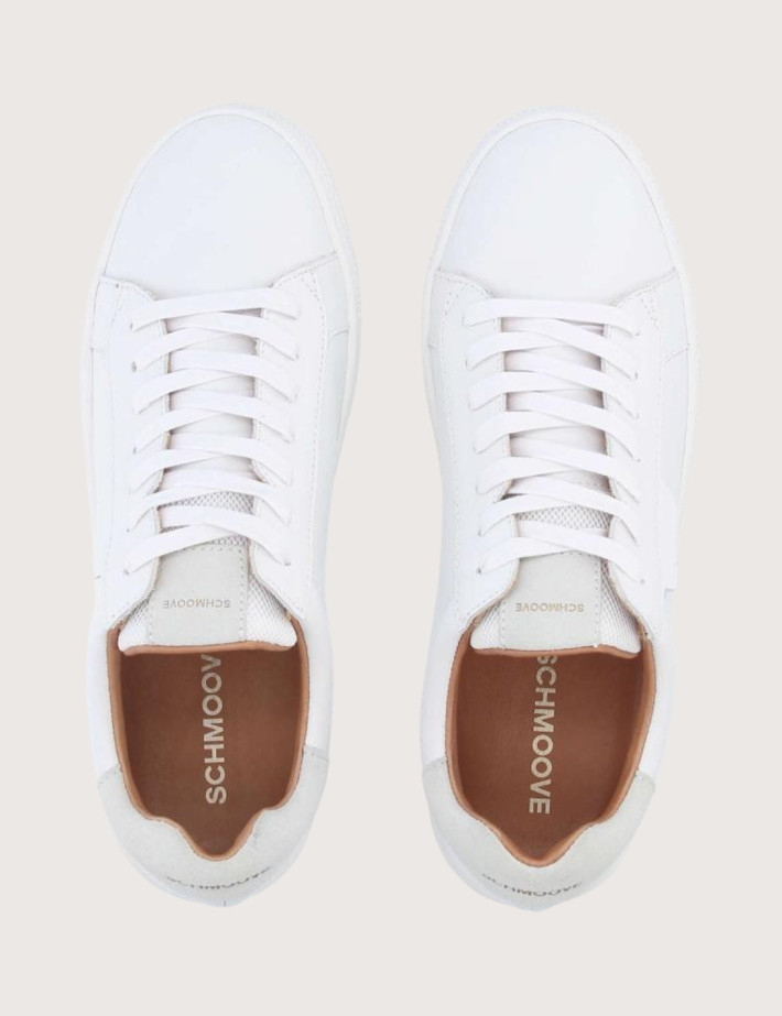 SCHMOOVE Baskets Homme Sparkle Nappa Suede Blanc - 7