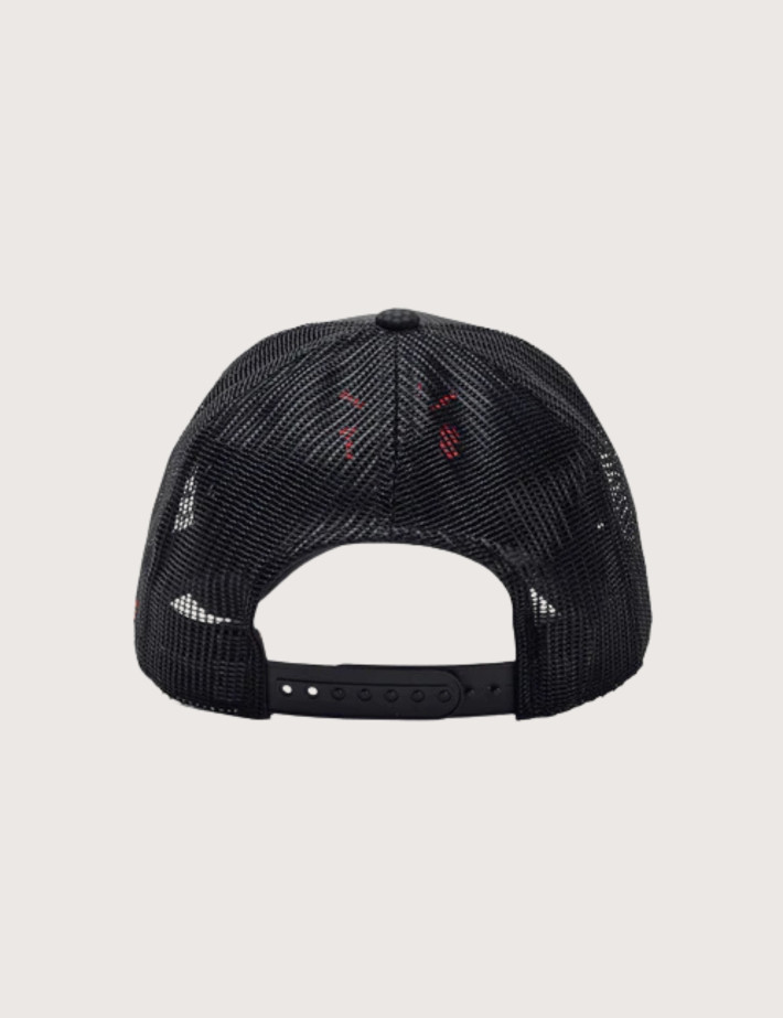WATTS Casquette Trucker Tribe Noir Logo Orange Fluo - 4
