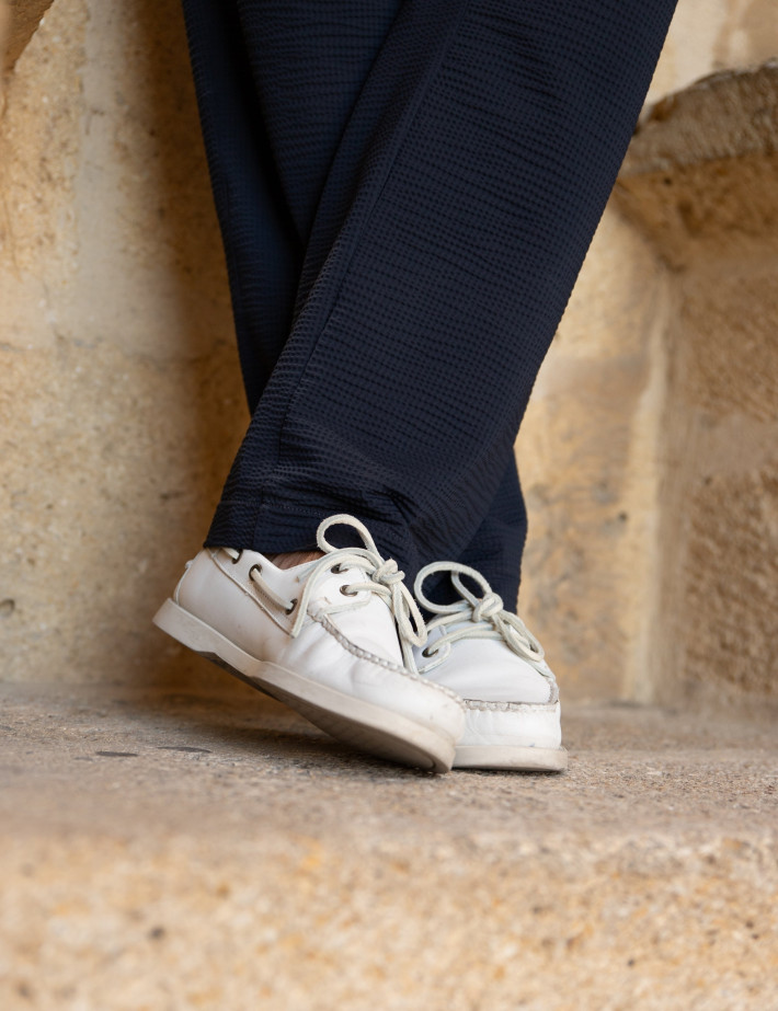 Sebago Chaussures Docksides Portland Blanc - 6