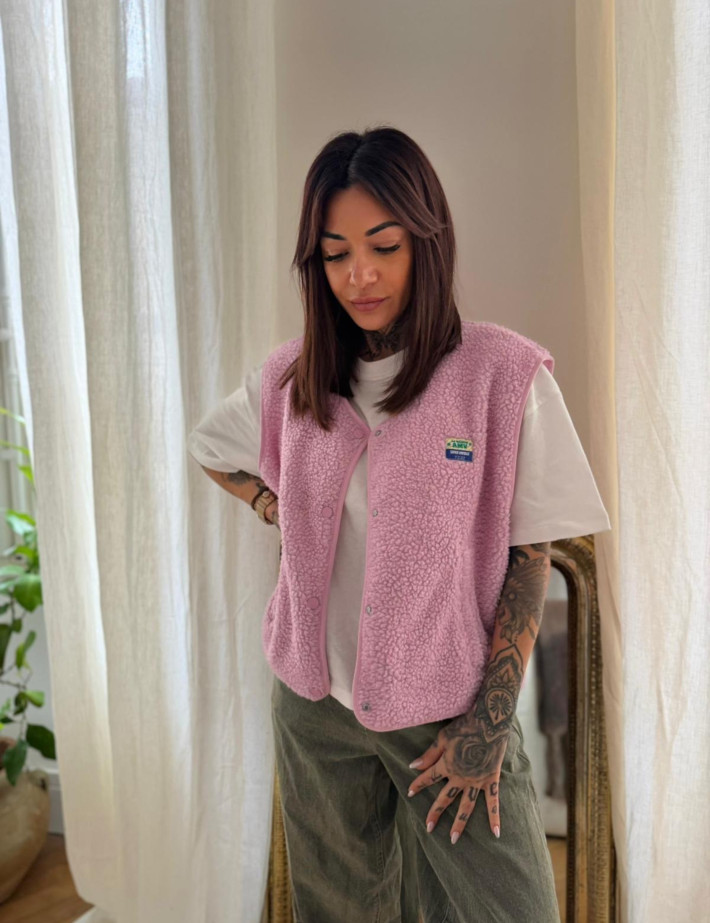 American Vintage Veste Courte Sans Manches Femme Hoktown Rose - 18