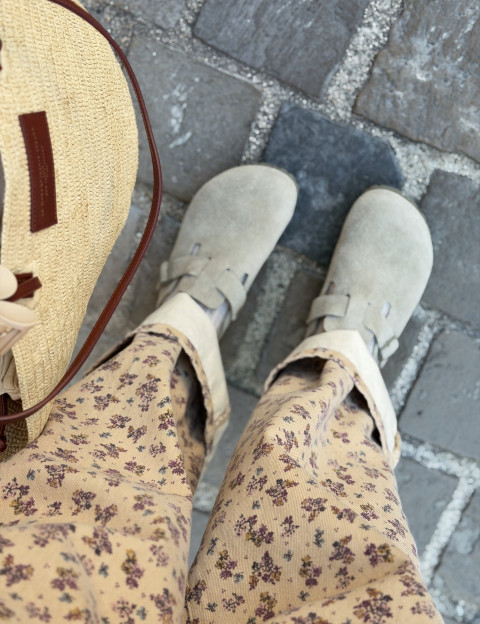 Birkenstock Sabots Boston Suède Beige Femme - 11