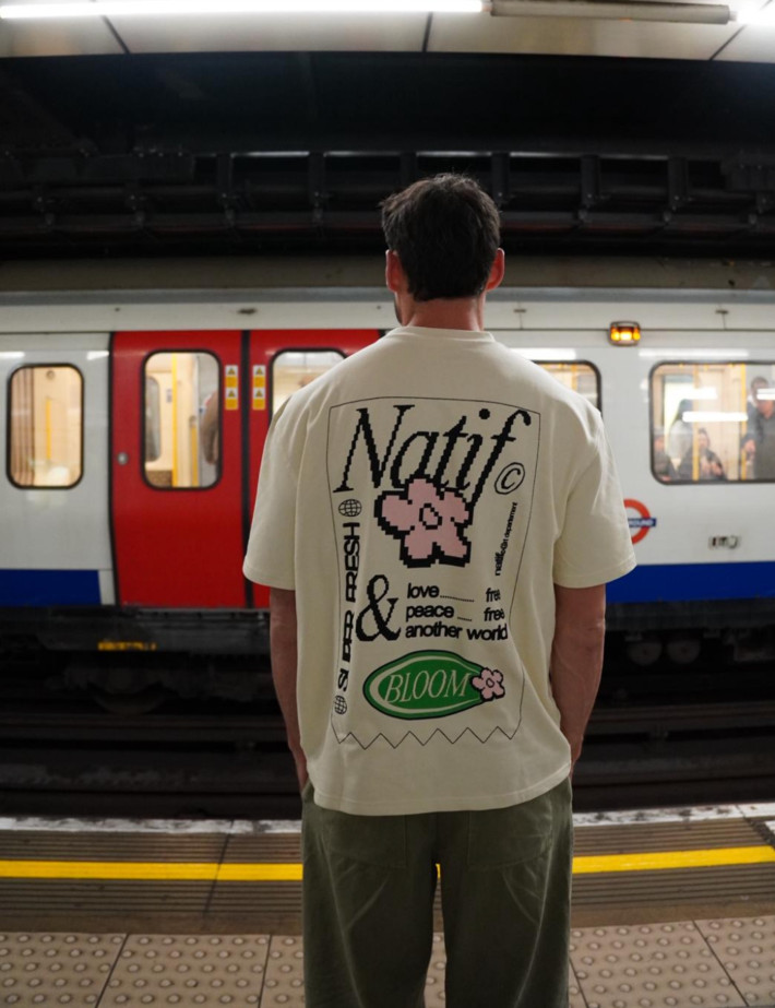 Natif T-Shirt Unisexe Super Fresh Bloom Beige - 11