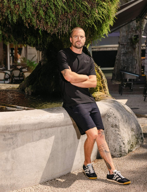 GERTRUDE Short Droit Molleton Homme Yann Noir - 8