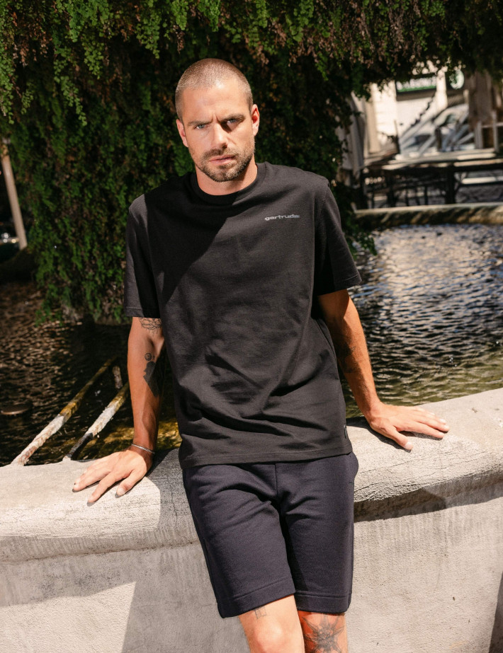 GERTRUDE Short Droit Molleton Homme Yann Noir - 7