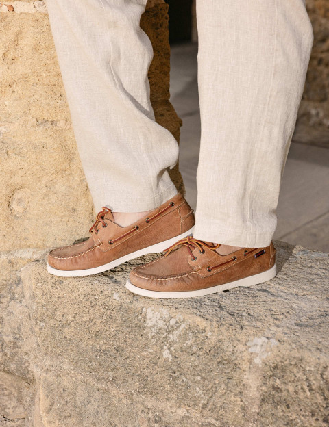 SEINSE Pantalon Chino Homme Lin Beige - 13