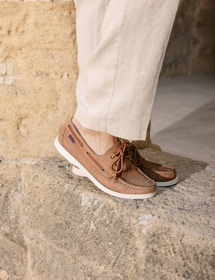 SEINSE Pantalon Chino Homme Lin Beige - 14