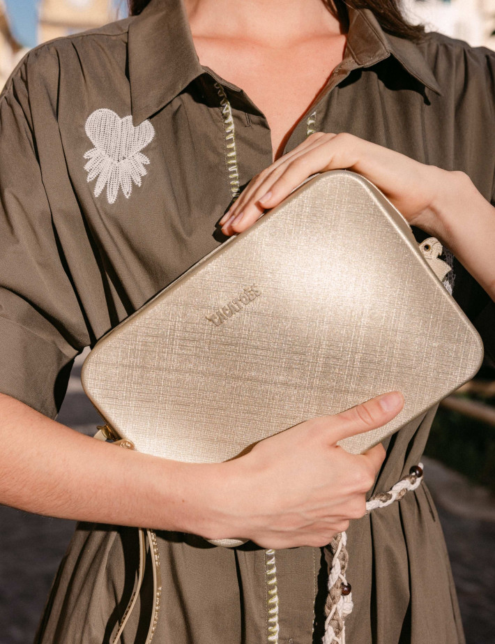CACATOES Pochette Gisela Metallic Dorée - 8