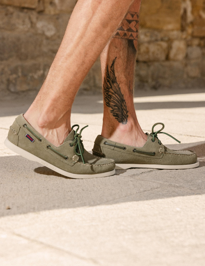 Sebago Chaussures Docksides Portland Vert Kaki - 2