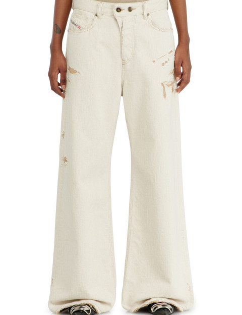 DIESEL Jean Femme Coupe Large D-Sire Ecru 9P89 - 3