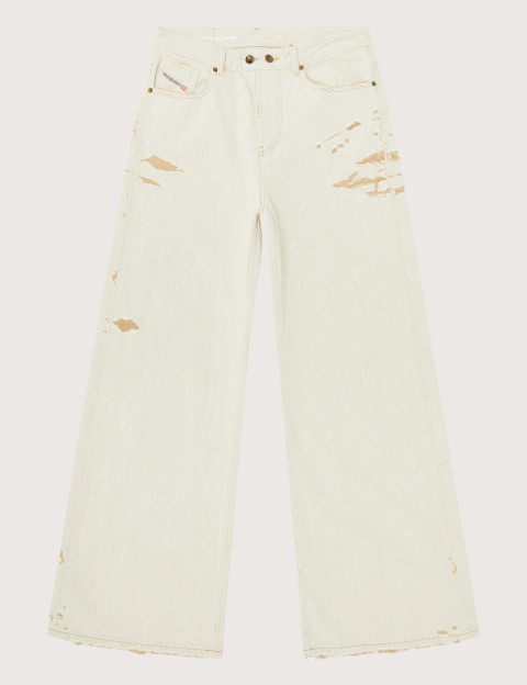 DIESEL Jean Femme Coupe Large D-Sire Ecru 9P89 - 6