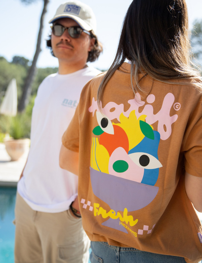 Natif T-Shirt Femme Fresh Product Marron - 5