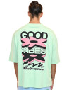 Natif T-Shirt Unisexe Good Vibes Art Vert - 3