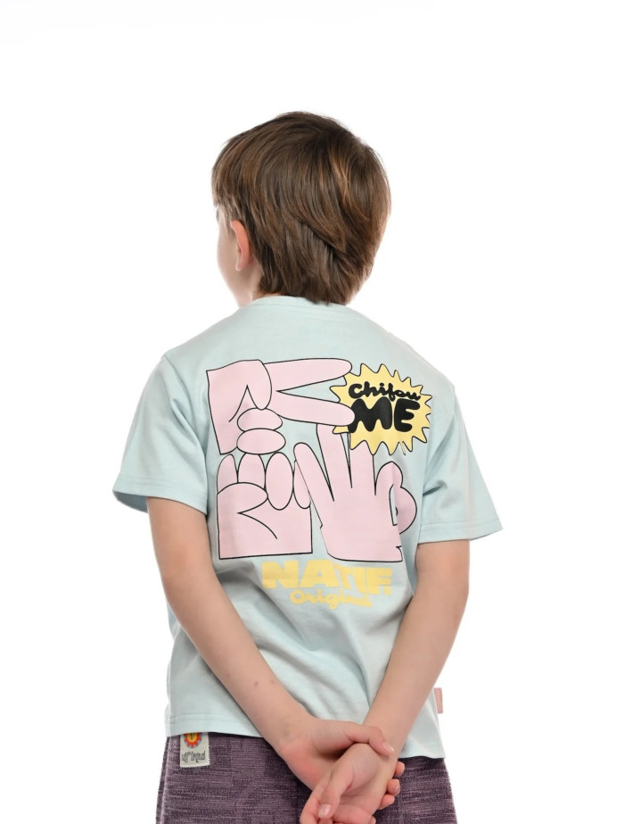 Natif T-Shirt Enfant Chifou Me Bleu - 3