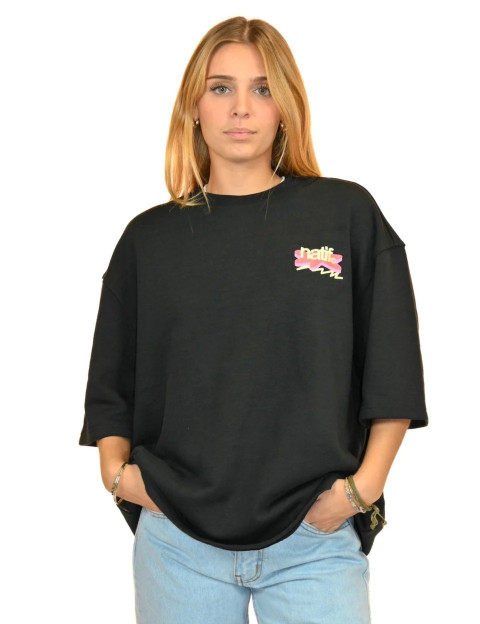 Natif T-Shirt Unisexe Loose Good Vibes Art Noir - 12