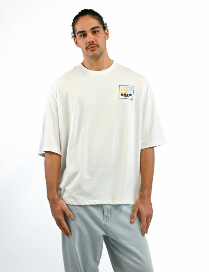 Natif T-Shirt Unisexe Loose Element 26 Blanc - 3