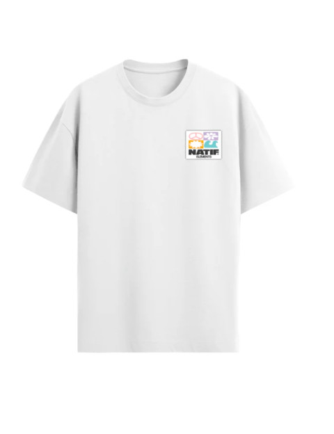 Natif T-Shirt Unisexe Loose Element 26 Blanc - 5