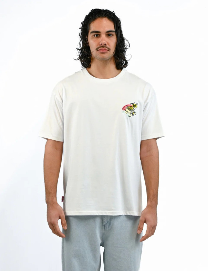 Natif T-Shirt Unisexe Just On Vacation Blanc - 6