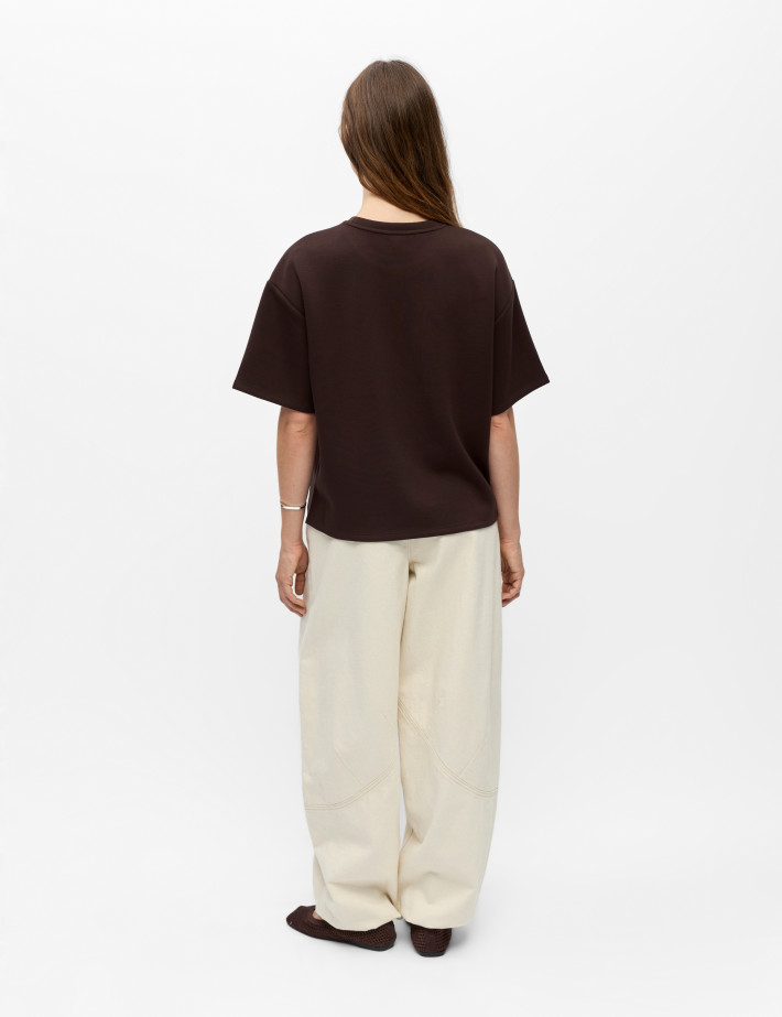 OBJECT T-Shirt Femme Manches Courtes Andrea Marron - 2