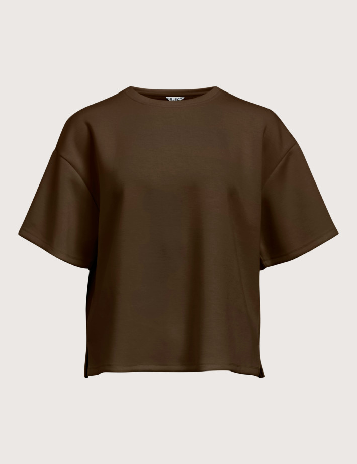 OBJECT T-Shirt Femme Manches Courtes Andrea Marron