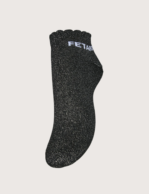 PIECES Chaussettes Courtes Glitter Sebby Noir Fêtarde