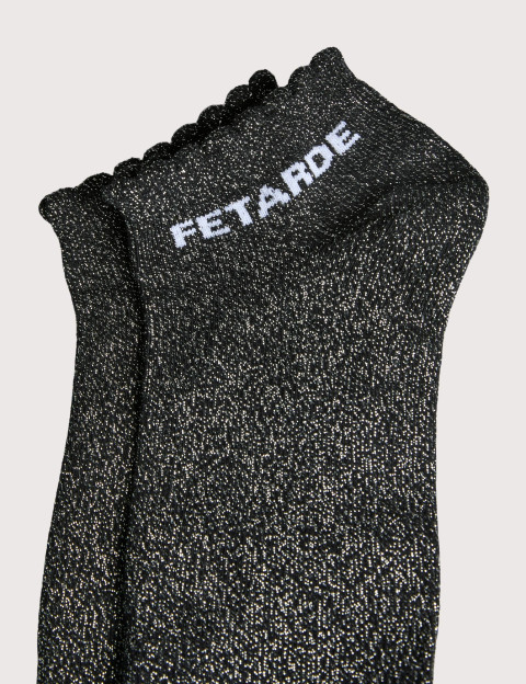 PIECES Chaussettes Courtes Glitter Sebby Noir Fêtarde - 2