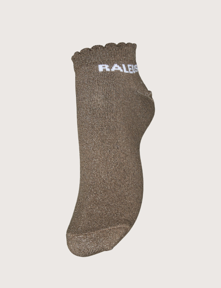 PIECES Chaussettes Courtes Glitter Sebby Marron Râleuse