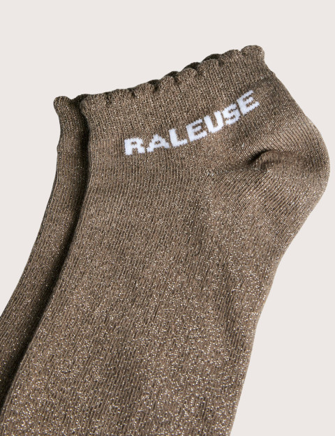PIECES Chaussettes Courtes Glitter Sebby Marron Râleuse - 2