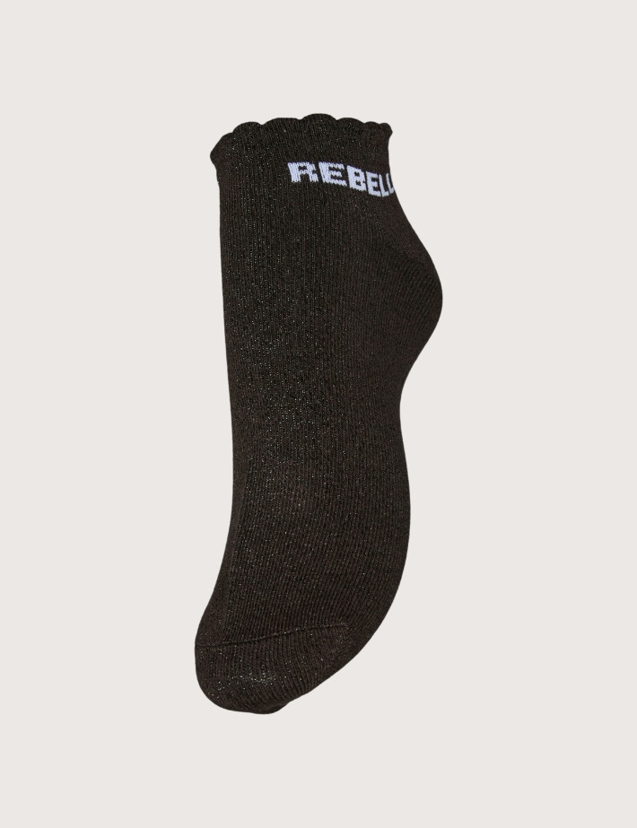 PIECES Chaussettes Courtes Glitter Sebby Marron Rebelle